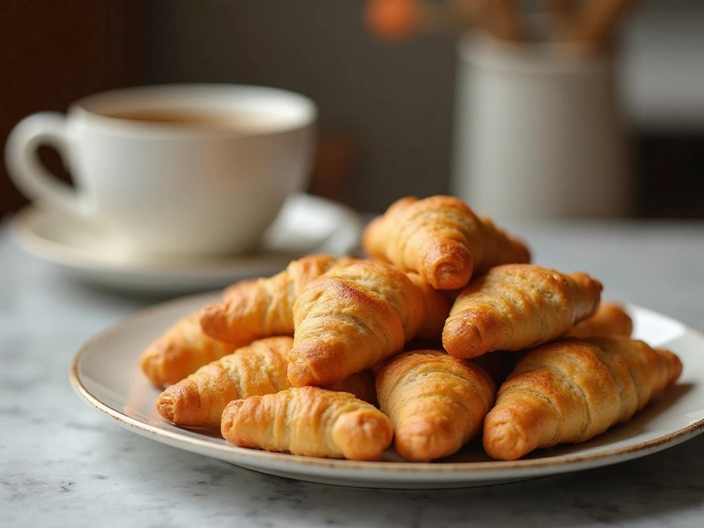 Pumpkin cream cheese crescents ready for storage and serving