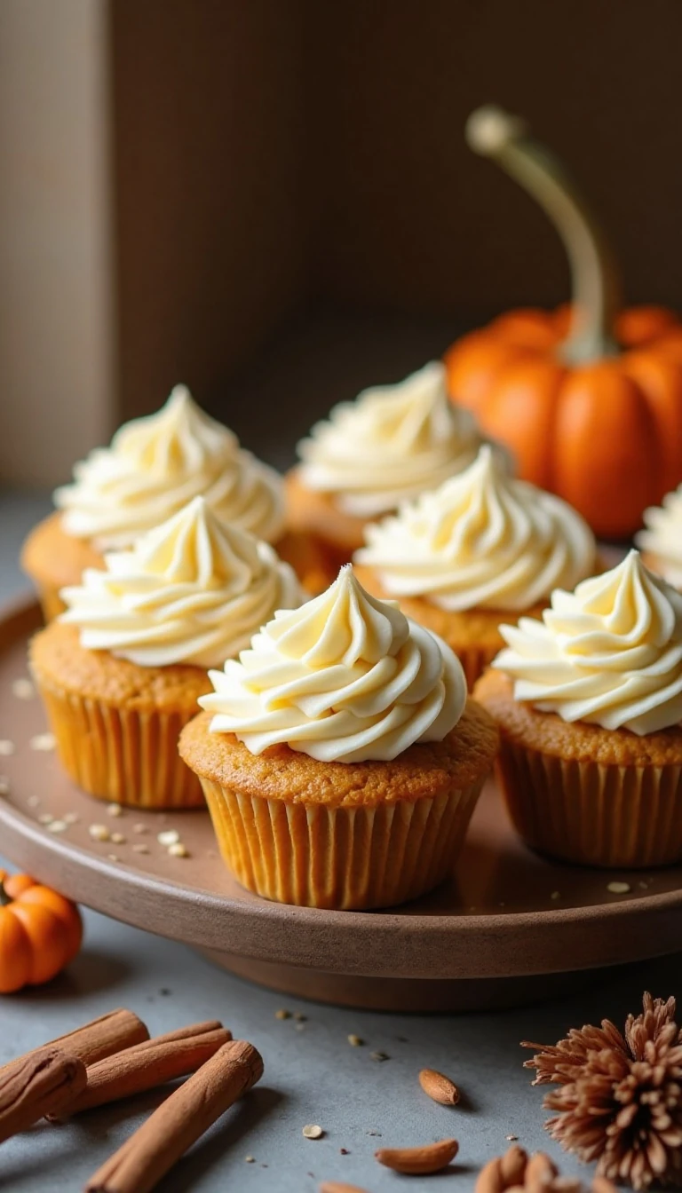 Easy Pumpkin Cupcakes with Cream Cheese Frosting Recipe