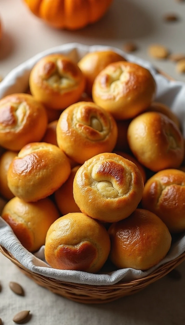 Soft and Fluffy Pumpkin Dinner Rolls Recipe