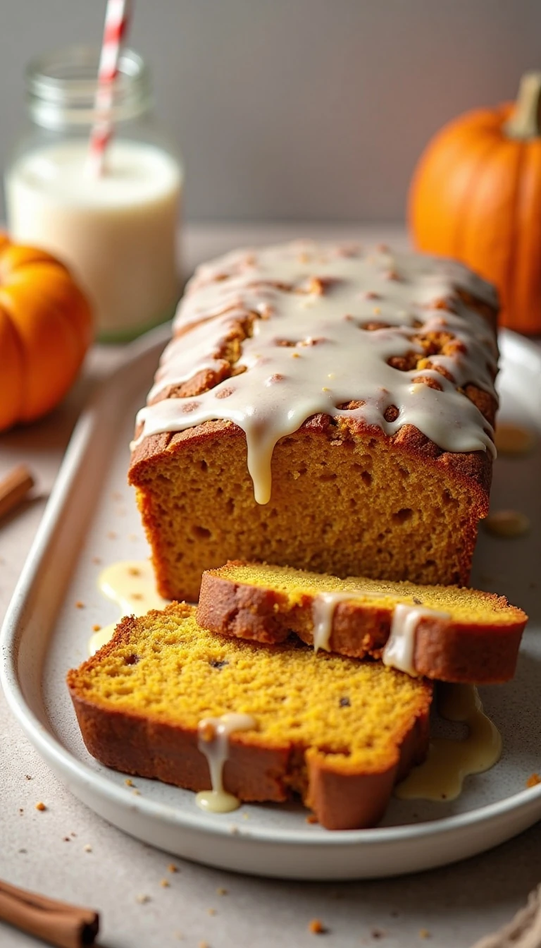 Easy Glazed Pumpkin Bread Recipe