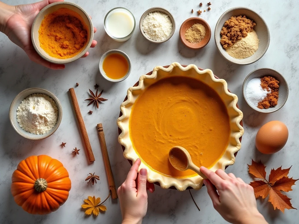 Ingredients for homemade pumpkin hand pies