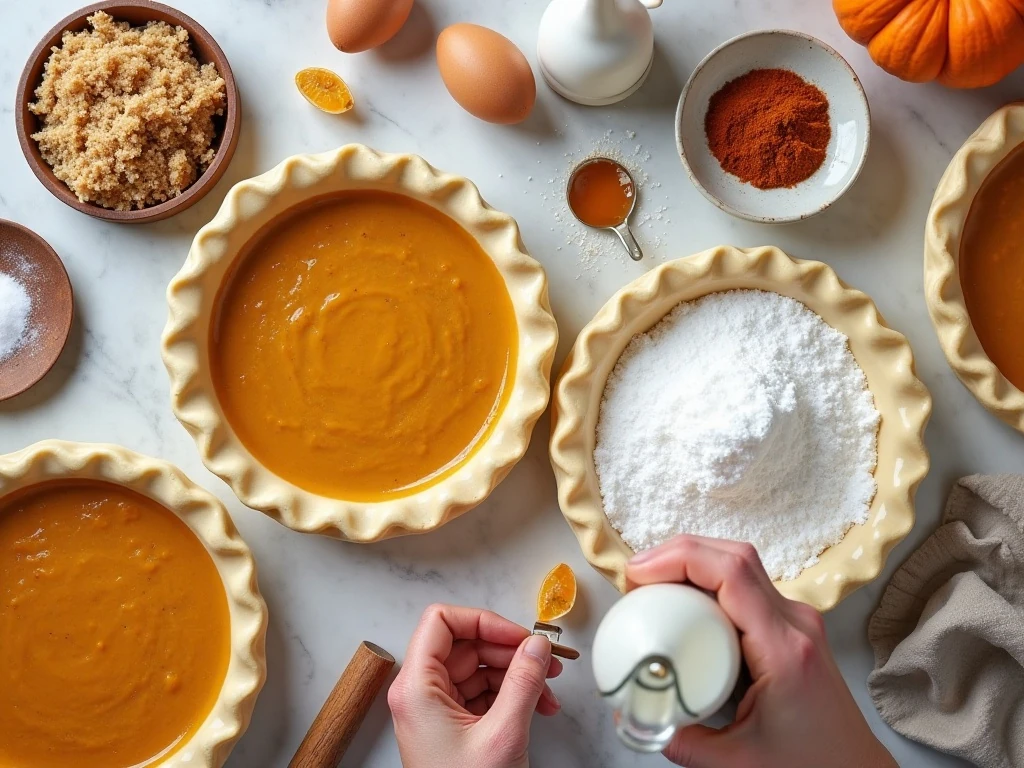Ingredients for homemade pumpkin hand pies