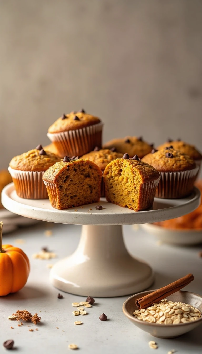 Healthy Pumpkin Oatmeal Muffins Recipe