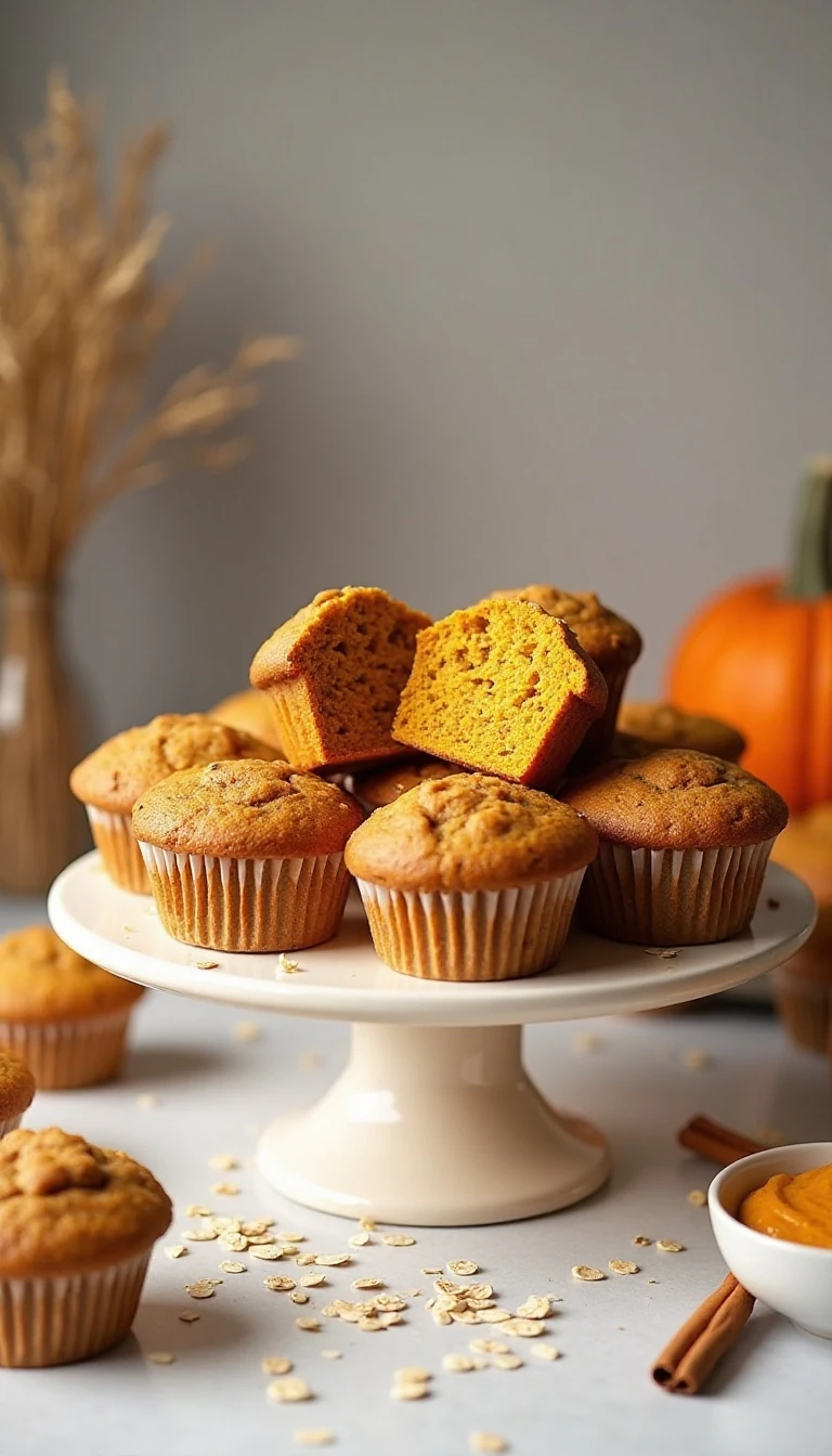 Healthy Pumpkin Oatmeal Muffins Recipe
