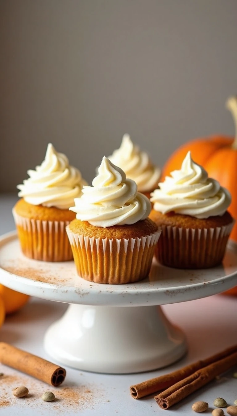 Easy Pumpkin Pie Cupcakes Recipe with Cream Cheese Frosting