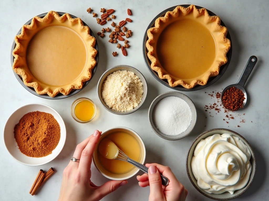 Ingredients for easy pumpkin pie dessert cups