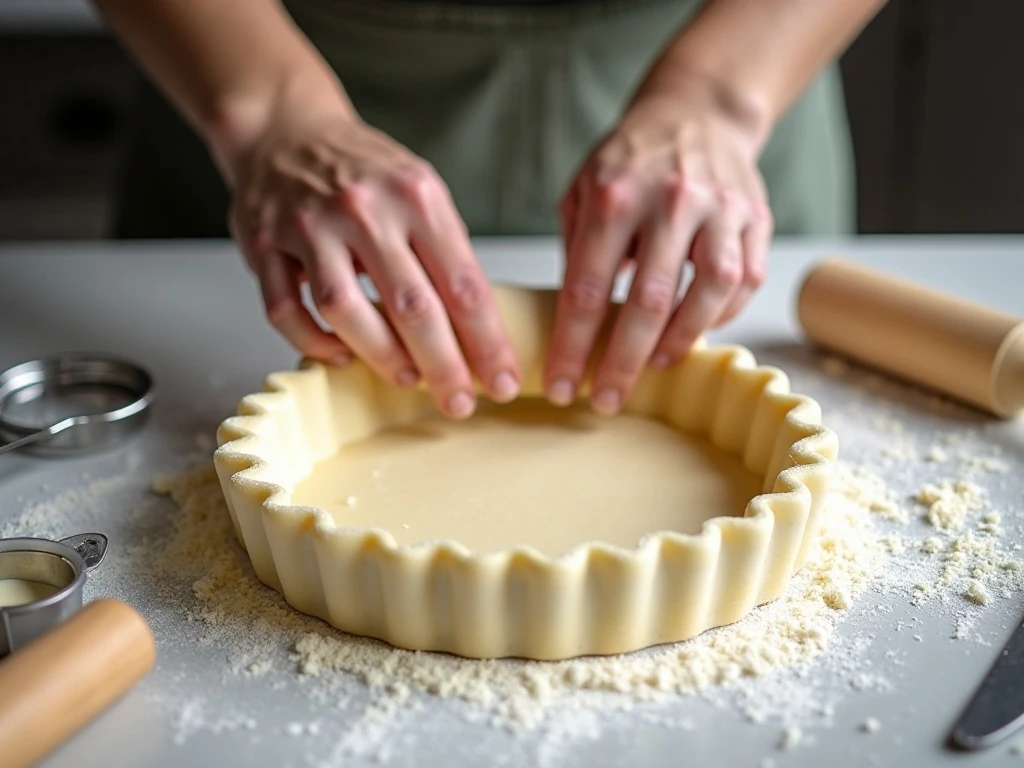 Rolling homemade all-butter pie dough for pumpkin pie