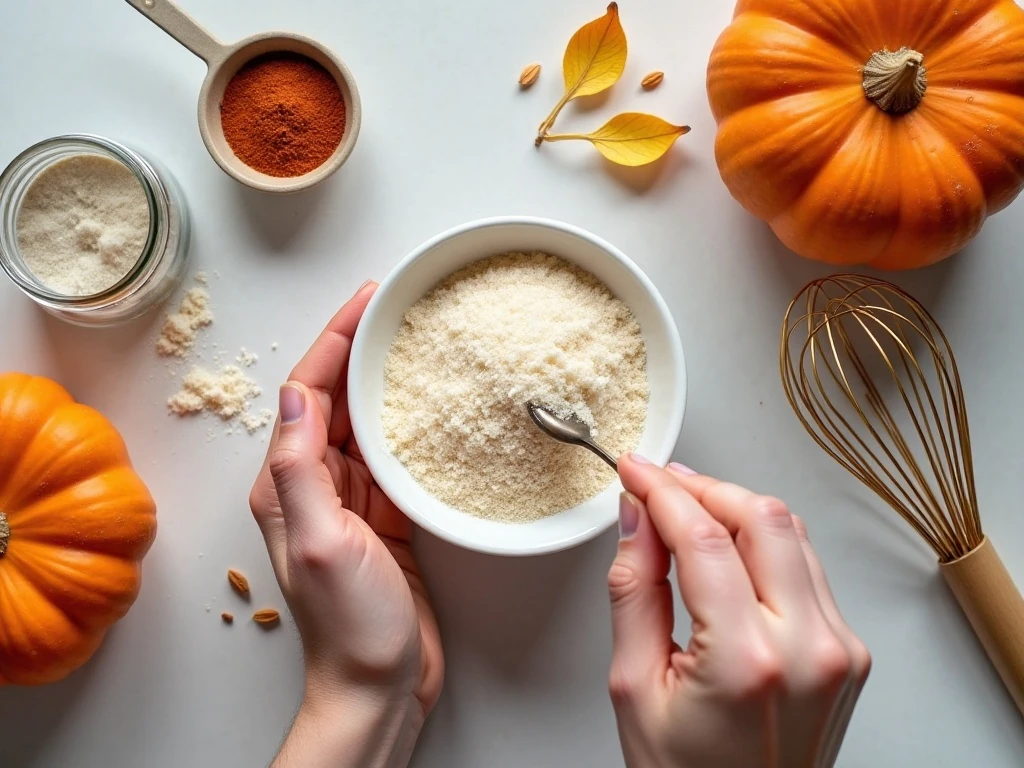 Granulated sugar and pumpkin pie spice for the recipe