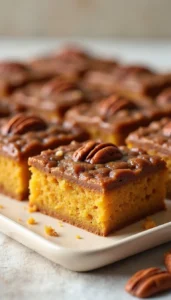 Easy Pumpkin Praline Cake Recipe with Pecans
