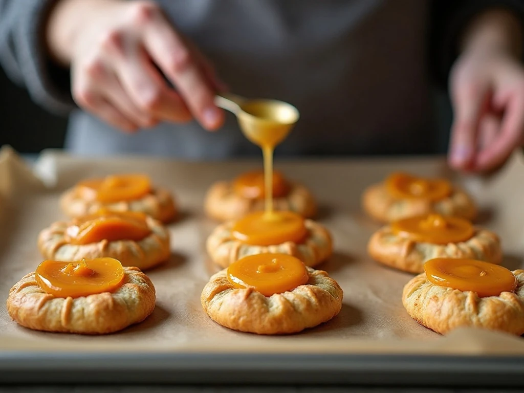Unbaked pumpkin puff pastry bites ready for the oven