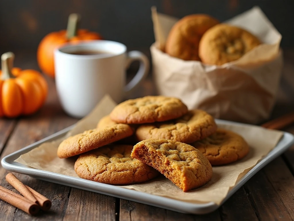Soft pumpkin spice cookies ready for serving and storage