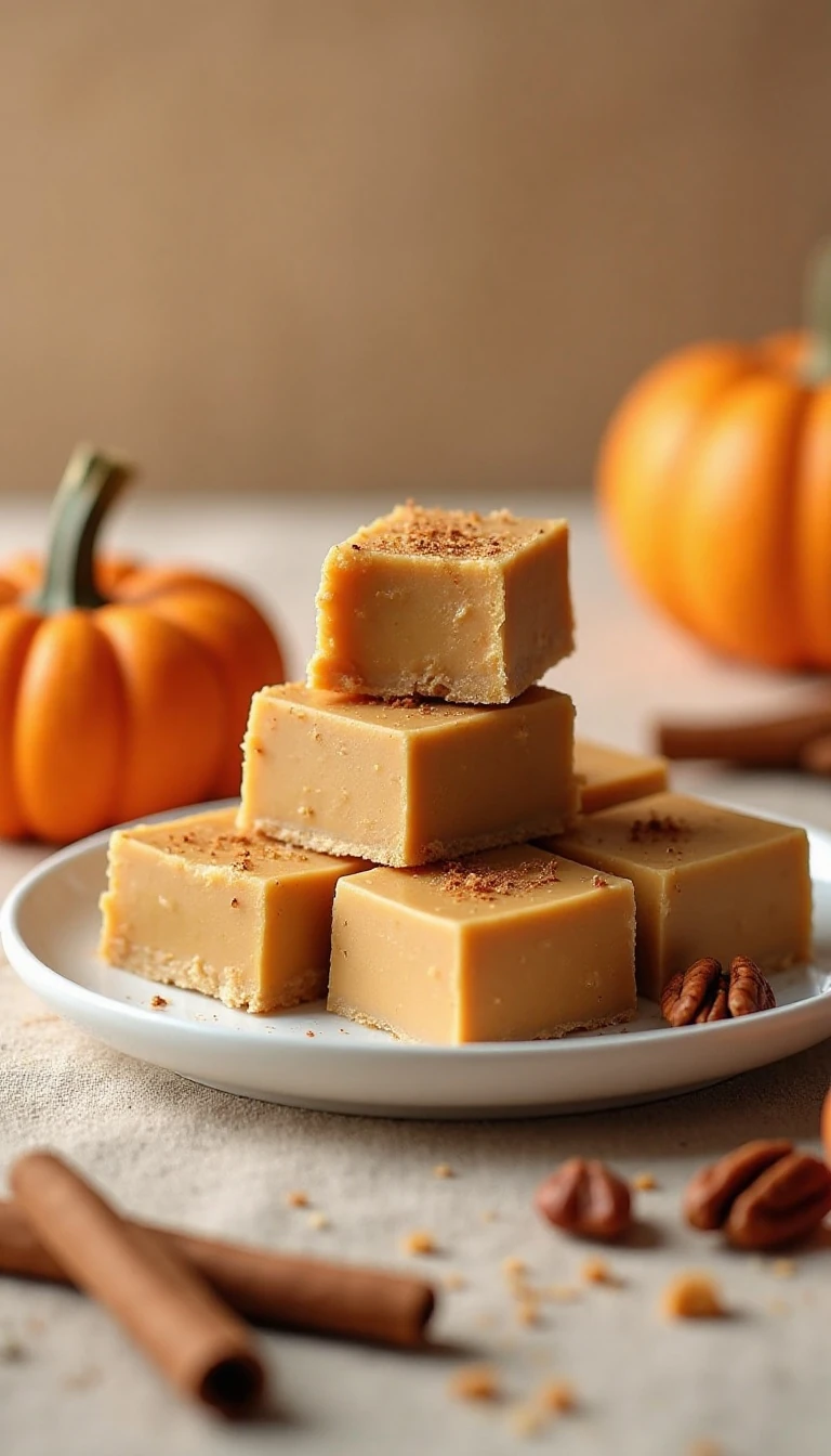 Easy Pumpkin Spice Fudge Recipe with White Chocolate