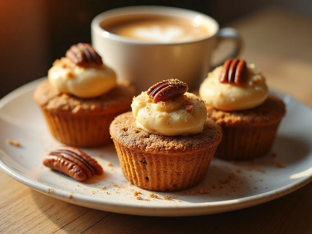 Pumpkin spice pecan cookie cups served with coffee