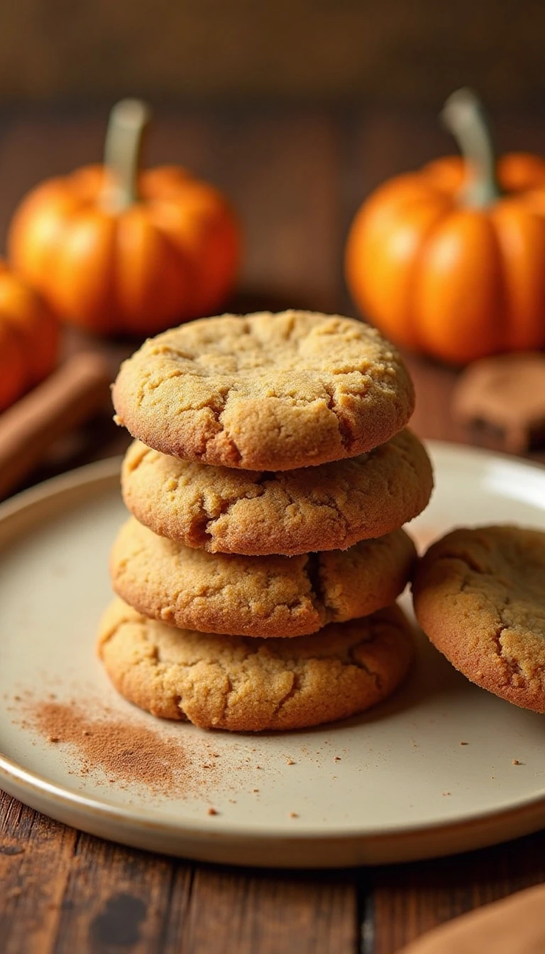 Soft and Chewy Pumpkin Spice Snickerdoodle Cookies