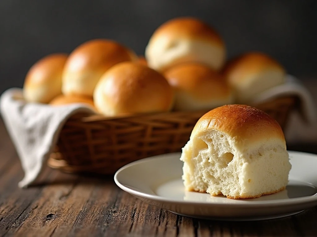 Warm dinner rolls ready for serving or reheating