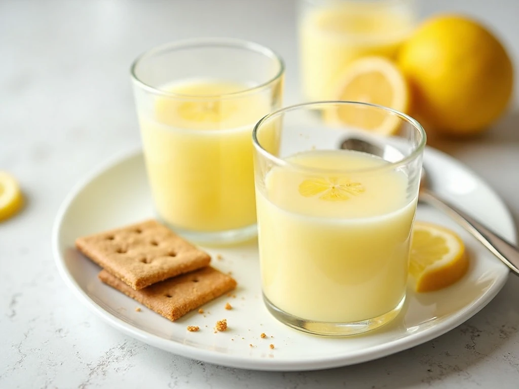 Individual servings of light and fluffy lemonade jello whip