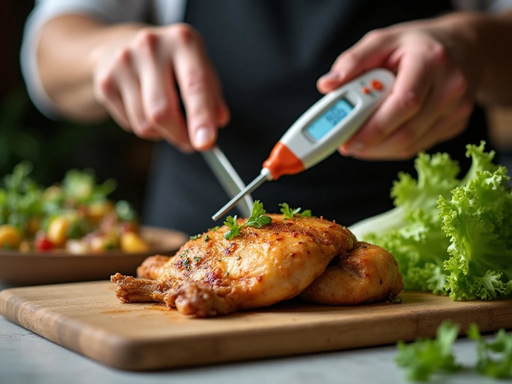 Rested chicken and crisp greens for a fresh salad