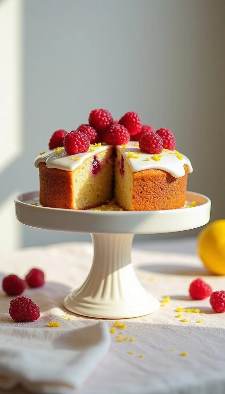 Easy Raspberry Lemon Cake Recipe: Bright, Tender, and Bursting with Fresh Berries