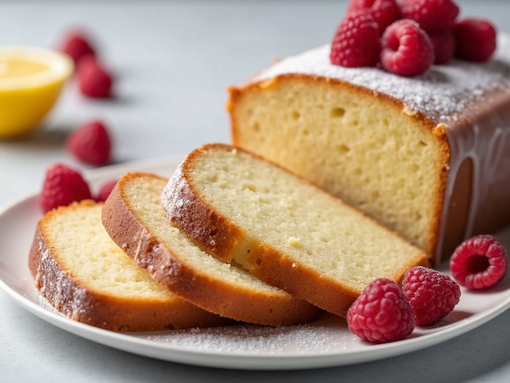 Raspberry lemon cake slices stored for later