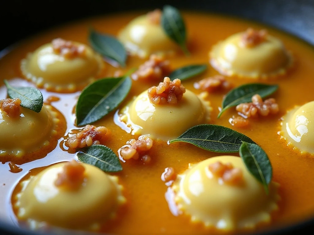 Golden sage brown butter with toasted walnuts