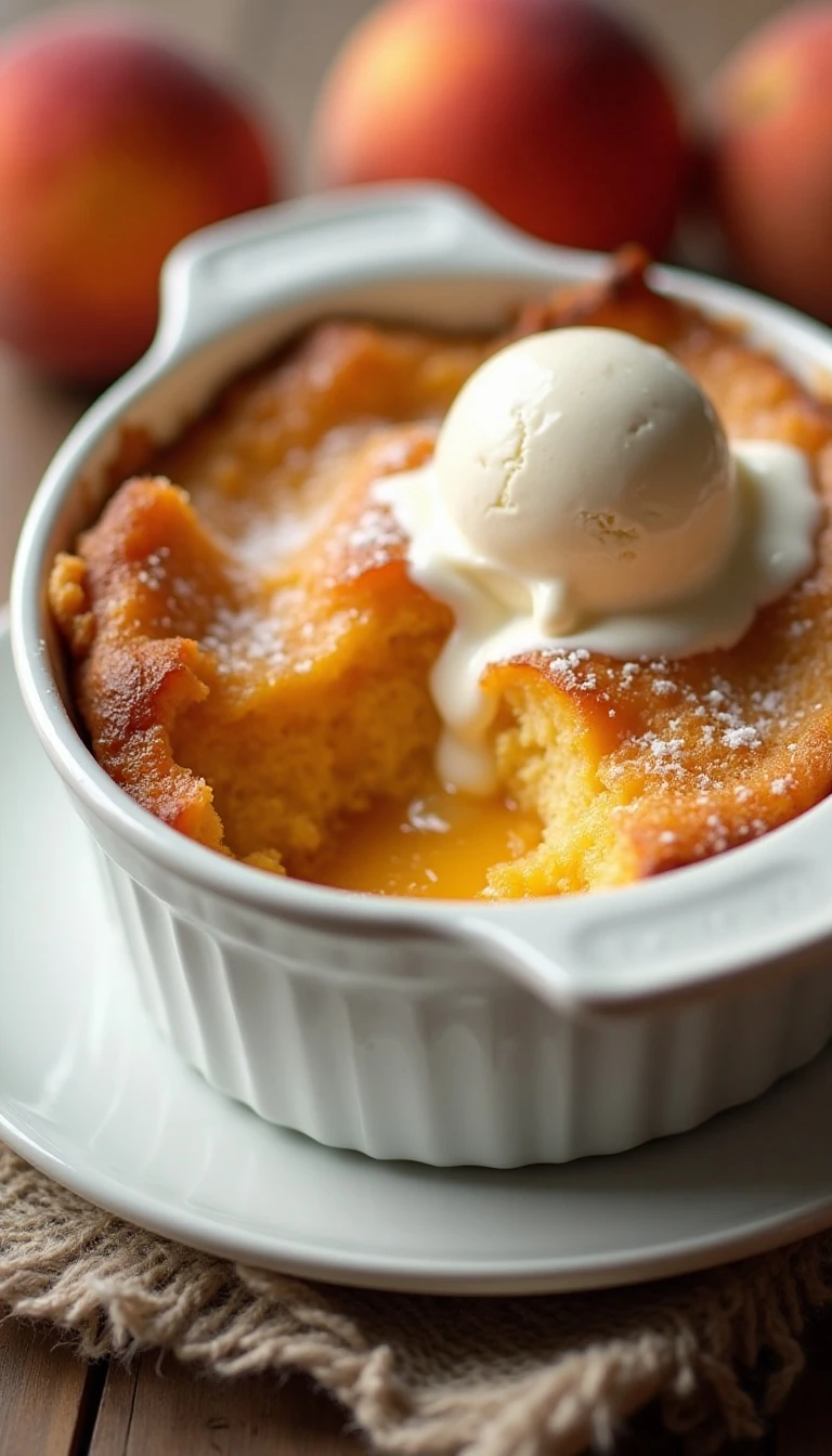 Easy 3-Ingredient Peach Dump Cake Recipe