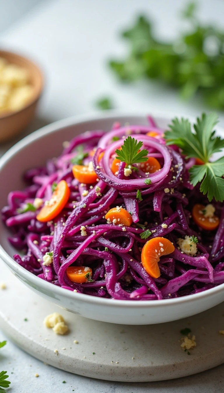 Easy and Refreshing Red Cabbage Salad Recipe