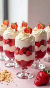 Red Velvet Cookie and Strawberry Parfait Recipe