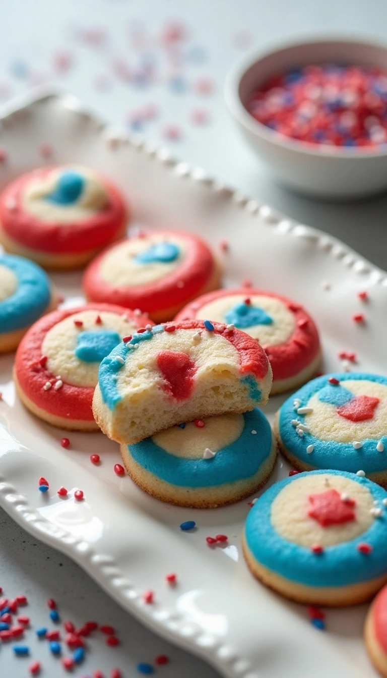 Easy Red, White, and Blue Sugar Cookies Recipe