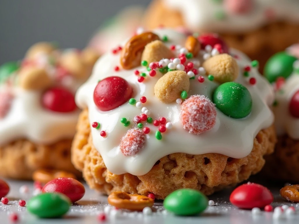 Close-up of colorful set Reindeer Munch clusters