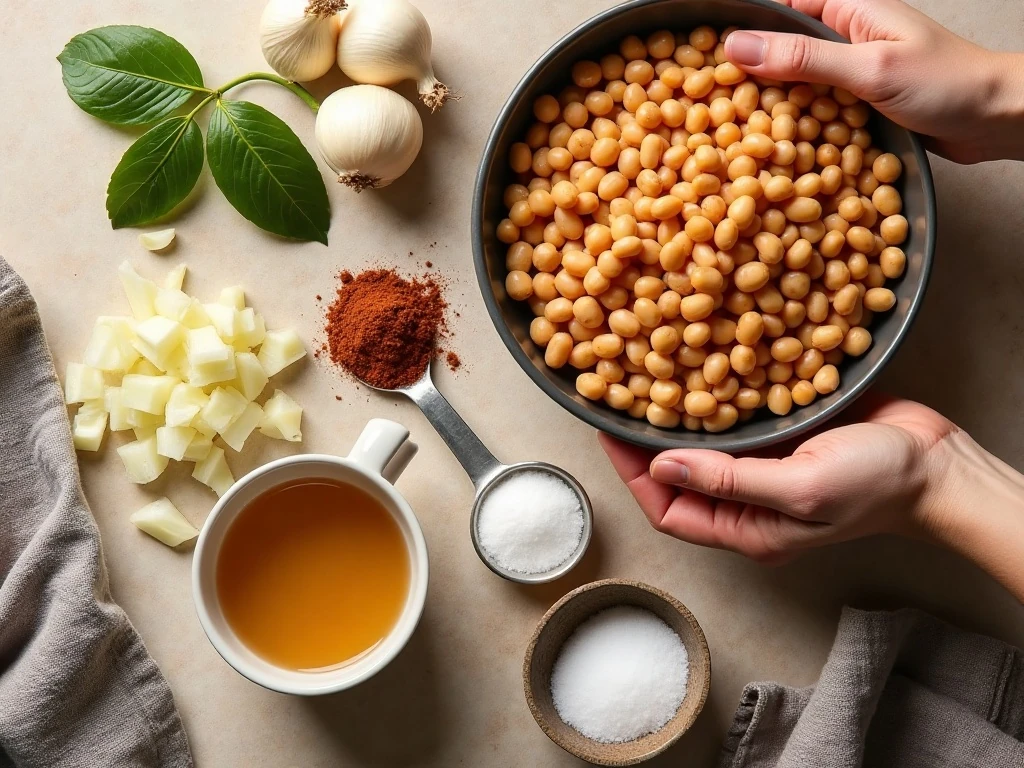 Ingredients for restaurant-style Instant Pot pinto beans