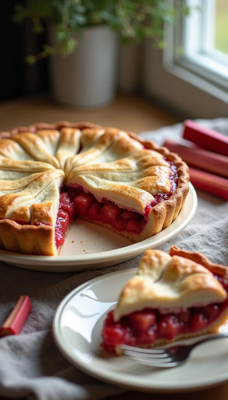 The Best Homemade Rhubarb Pie Recipe (Sweet & Tart)