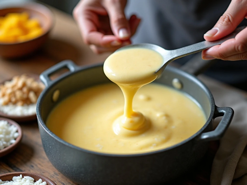 Tempering eggs for smooth homemade rice pudding