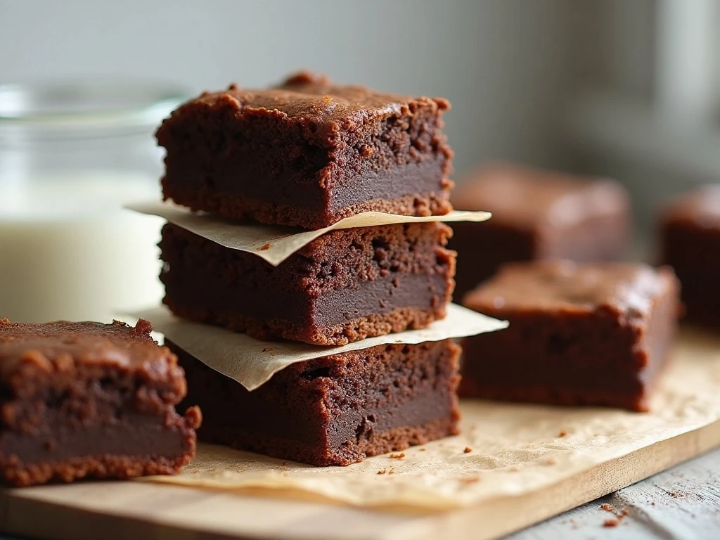 Black bean brownies stored in an airtight container