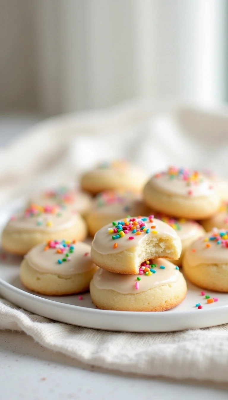 Soft and Chewy Ricotta Sprinkle Cookies Recipe