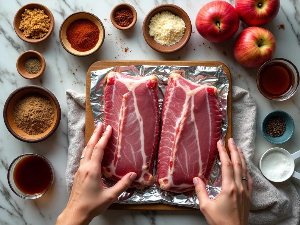 Ingredients for Roadhouse ribs dry rub and sauce