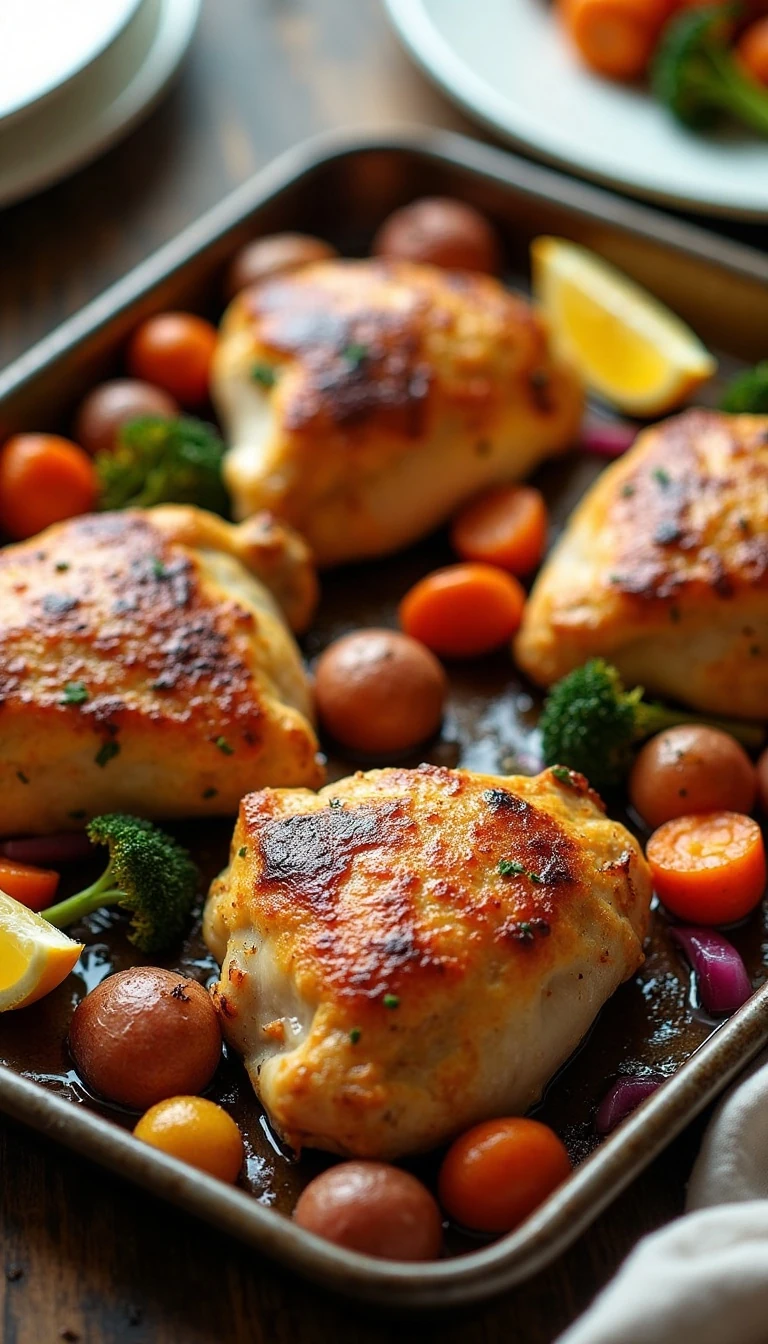 Easy Sheet-Pan Roasted Chicken and Vegetables Recipe