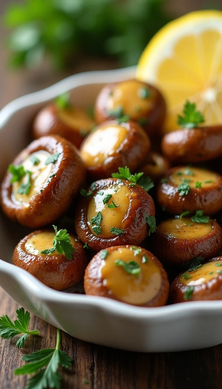 Easy Roasted Mushrooms with Garlic Butter Sauce Recipe