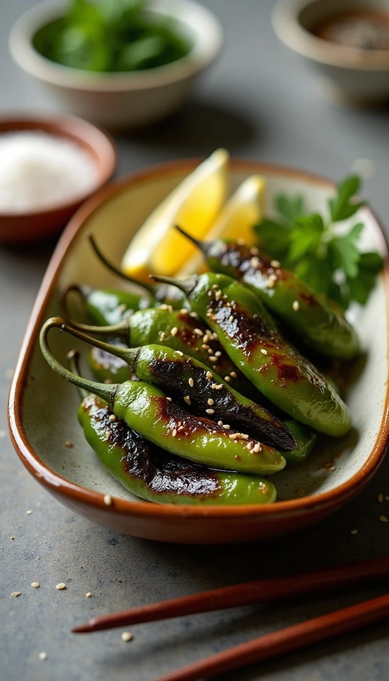 Easy Blistered Roasted Shishito Peppers Recipe