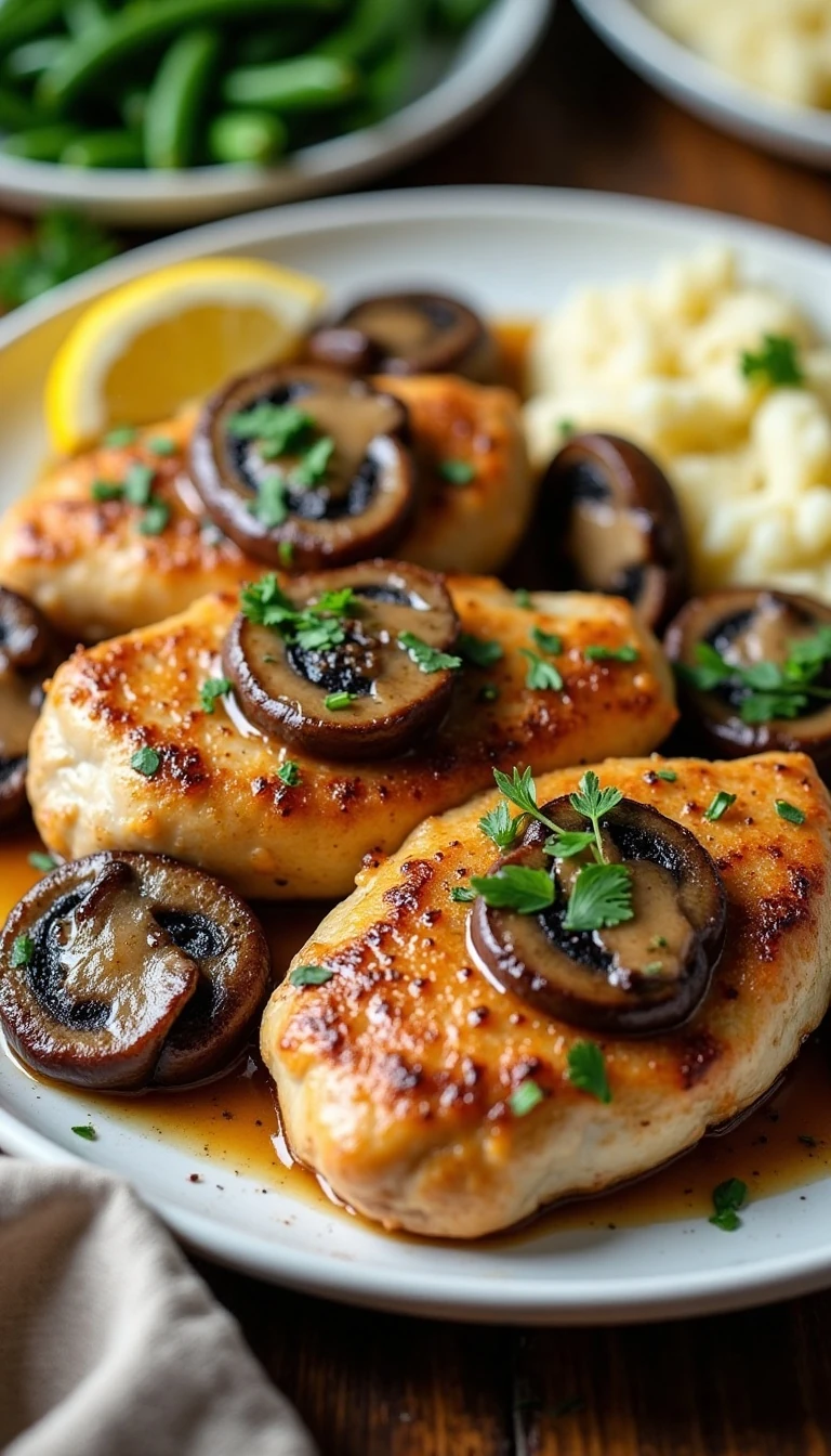 Easy Rosemary Chicken and Portabella Mushrooms Recipe
