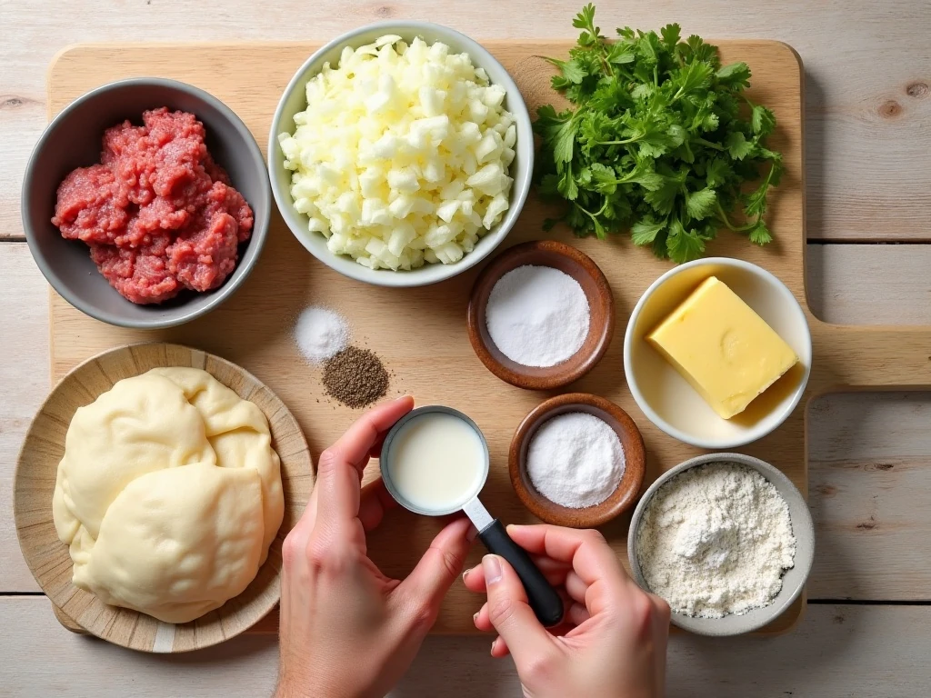 Ingredients for homemade Nebraska runzas