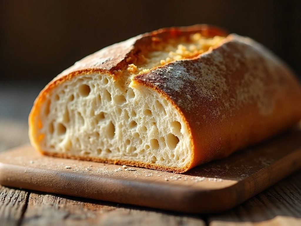 San Francisco–style sourdough loaf with a crisp crust and chewy crumb