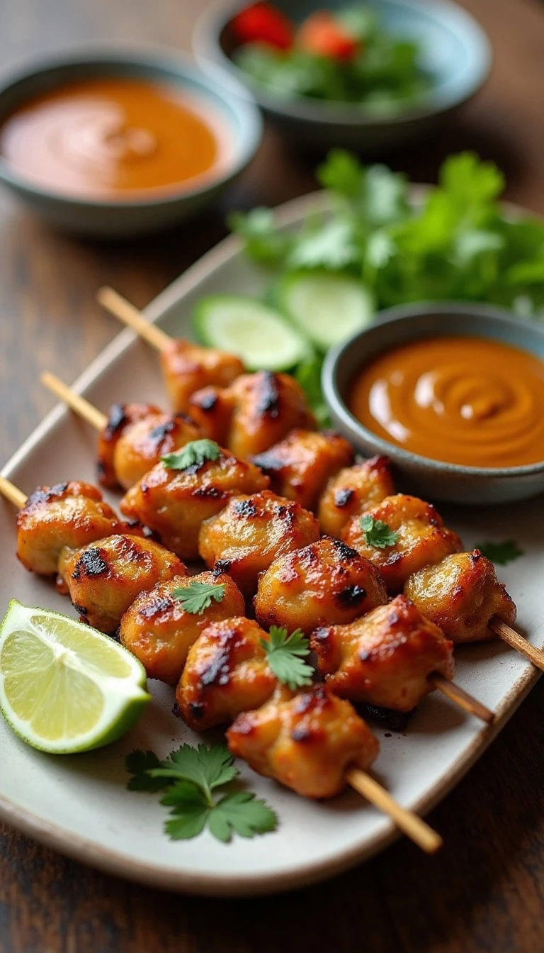 Satay Skewers With Peanut Sauce: An Easy Flavorful Recipe