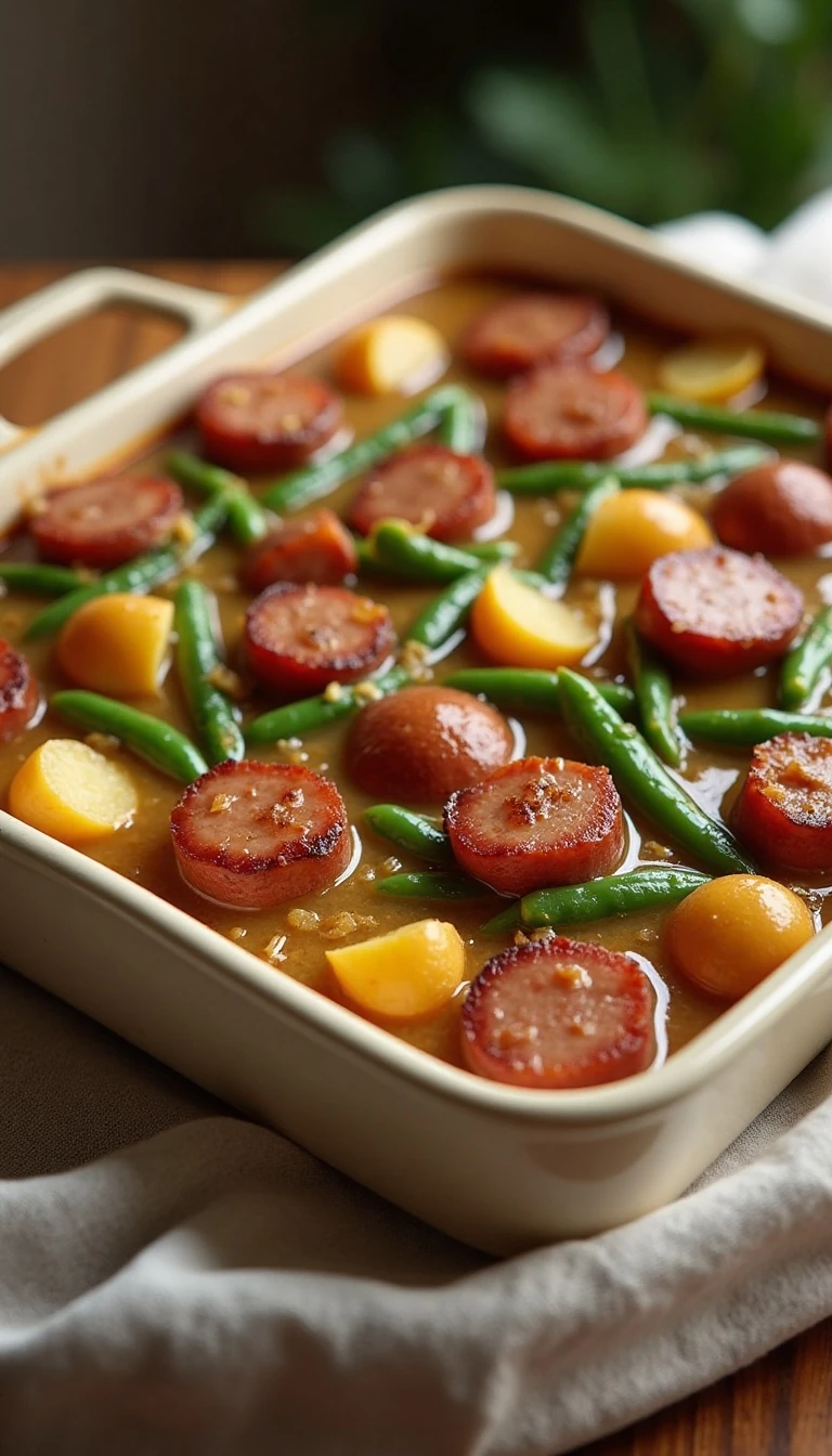 Sausage, Green Bean & Potato Casserole Recipe Everyone Loves