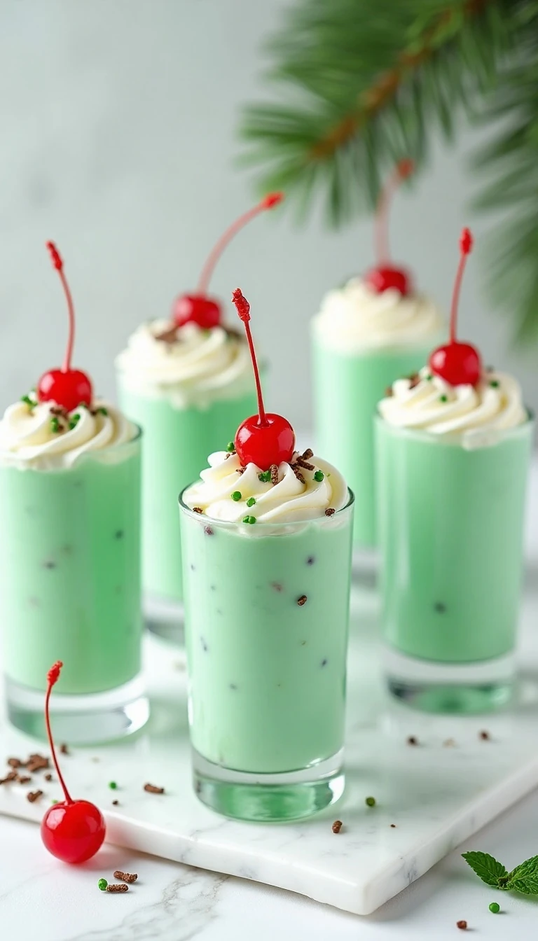 Creamy Shamrock Shake Shooters Recipe