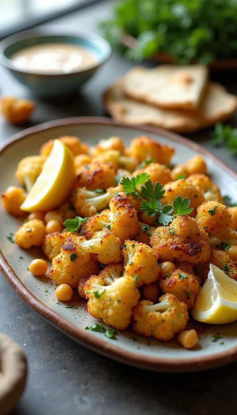 Easy Sheet Pan Cauliflower and Chickpeas Recipe