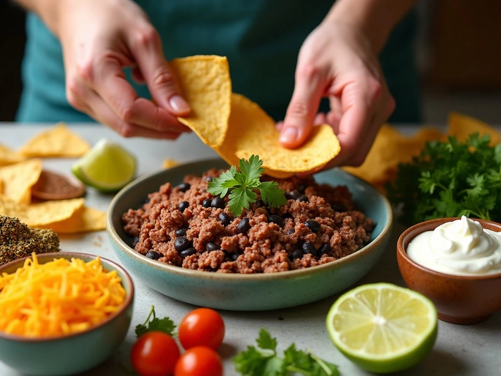 Ingredients for easy sheet pan nachos