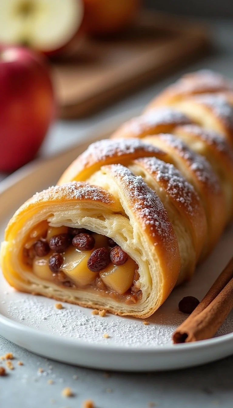 Easy Shortcut Apple Strudel Recipe with Puff Pastry