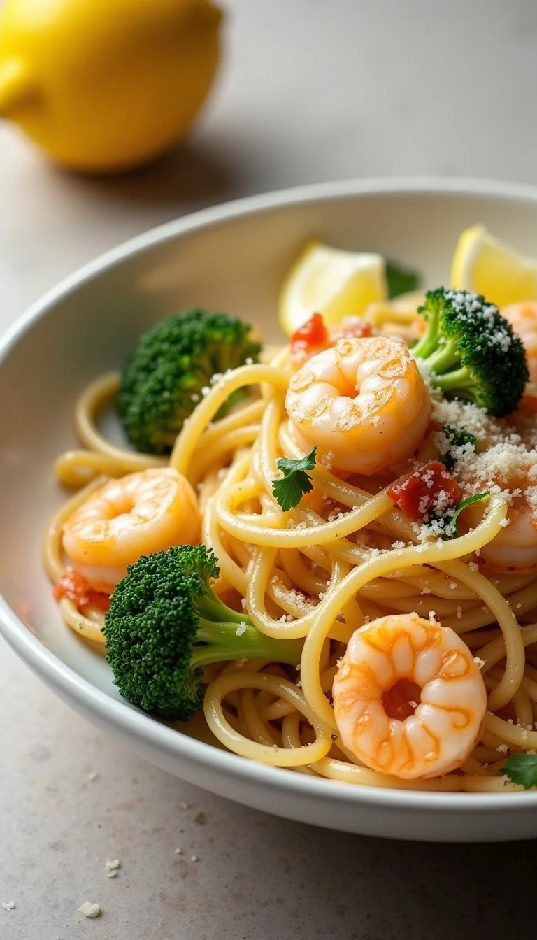 Easy Shrimp with Broccoli and Pasta Recipe