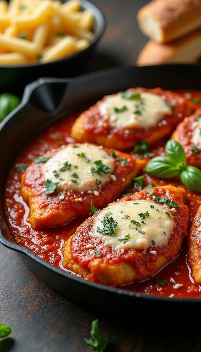 Easy Chicken Parmesan Recipe with Crispy Breaded Chicken