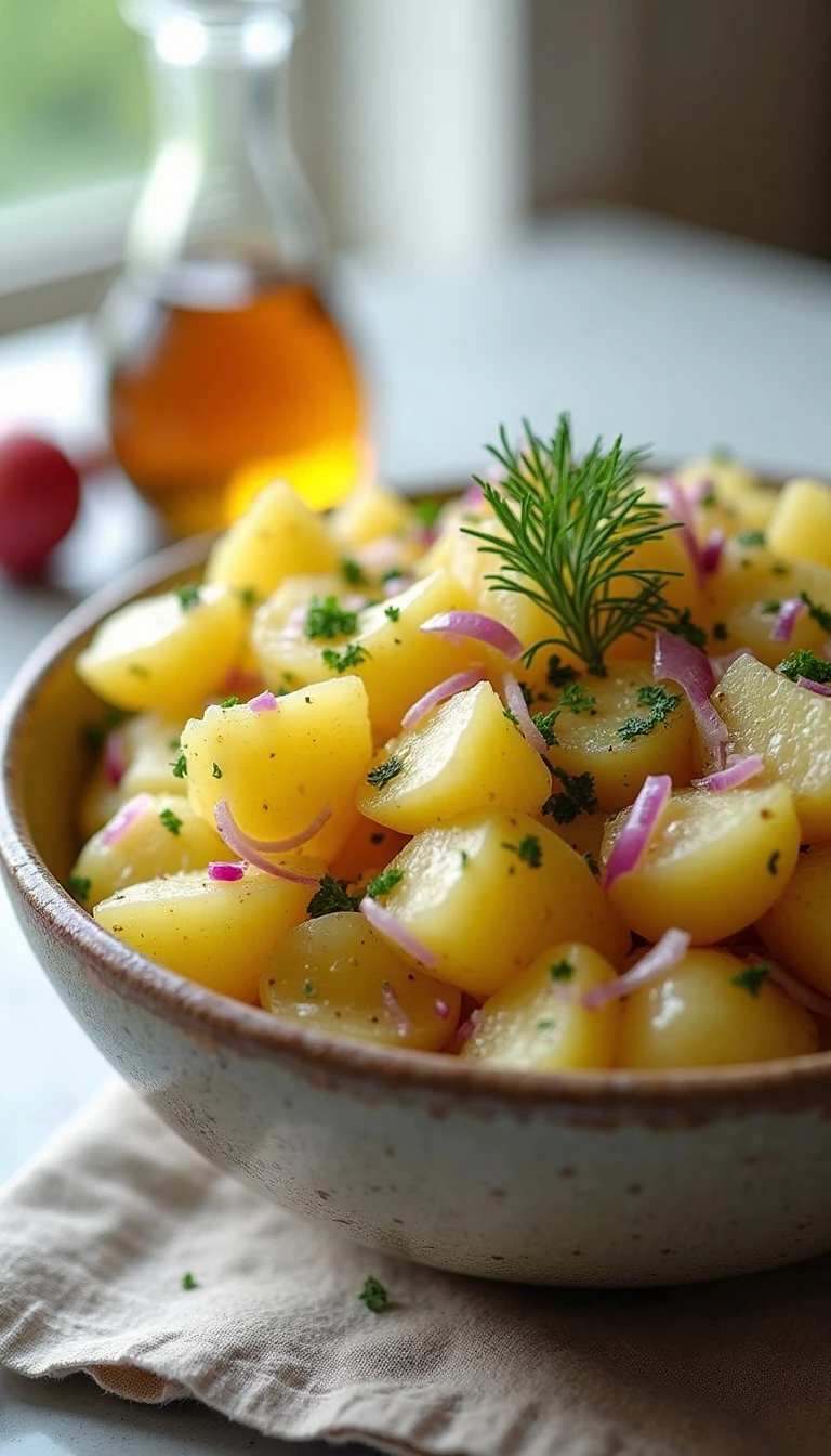Simple Oil and Vinegar Potato Salad Recipe